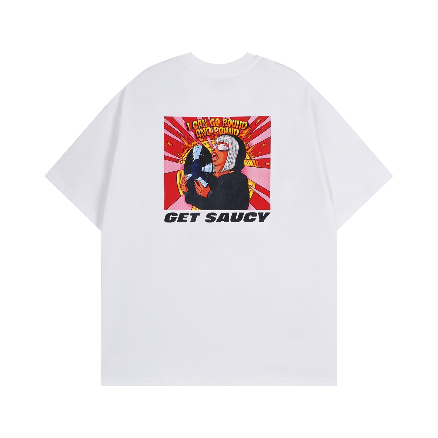 Crew Neck Round & Round Printed T-shirt