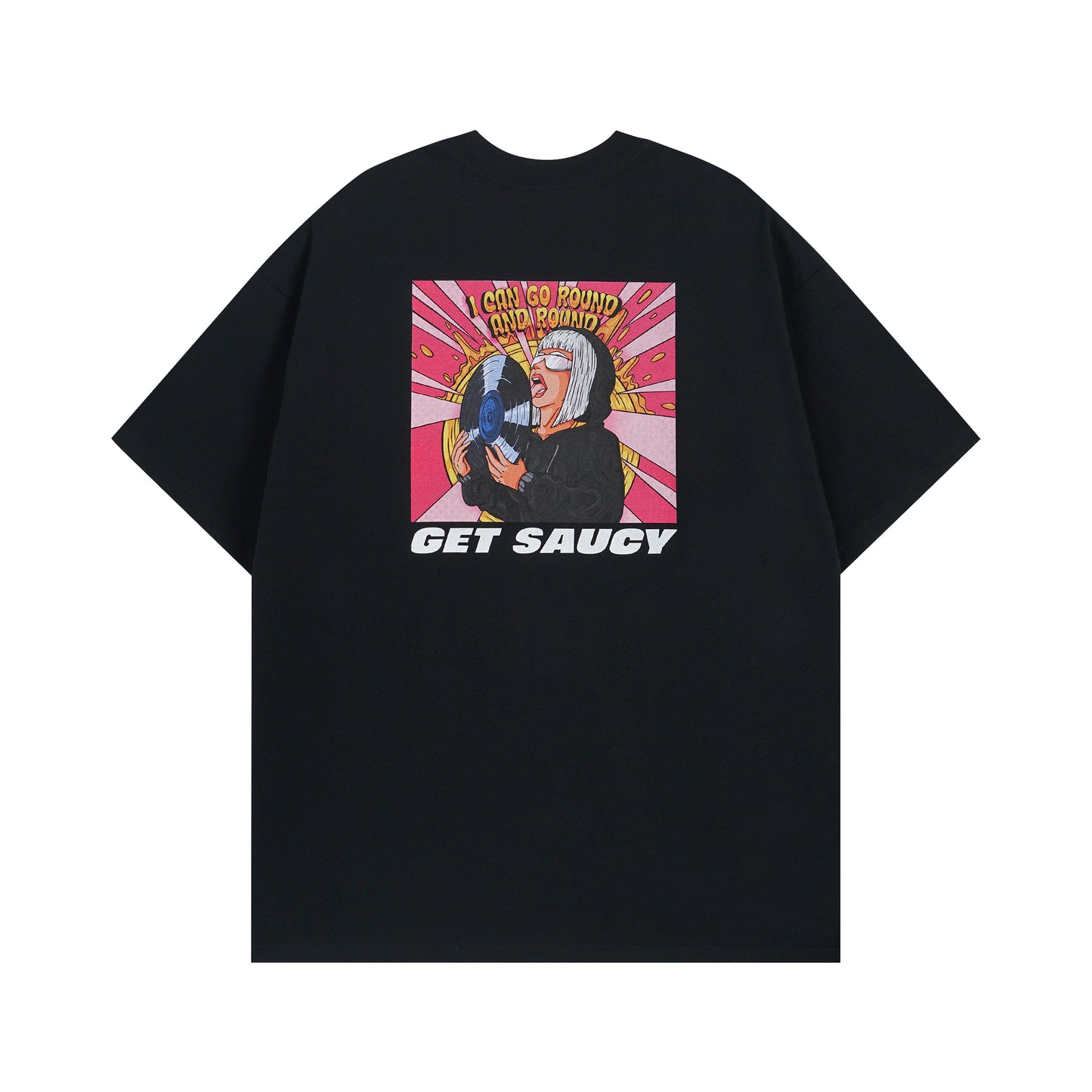 Crew Neck Round & Round Printed T-shirt
