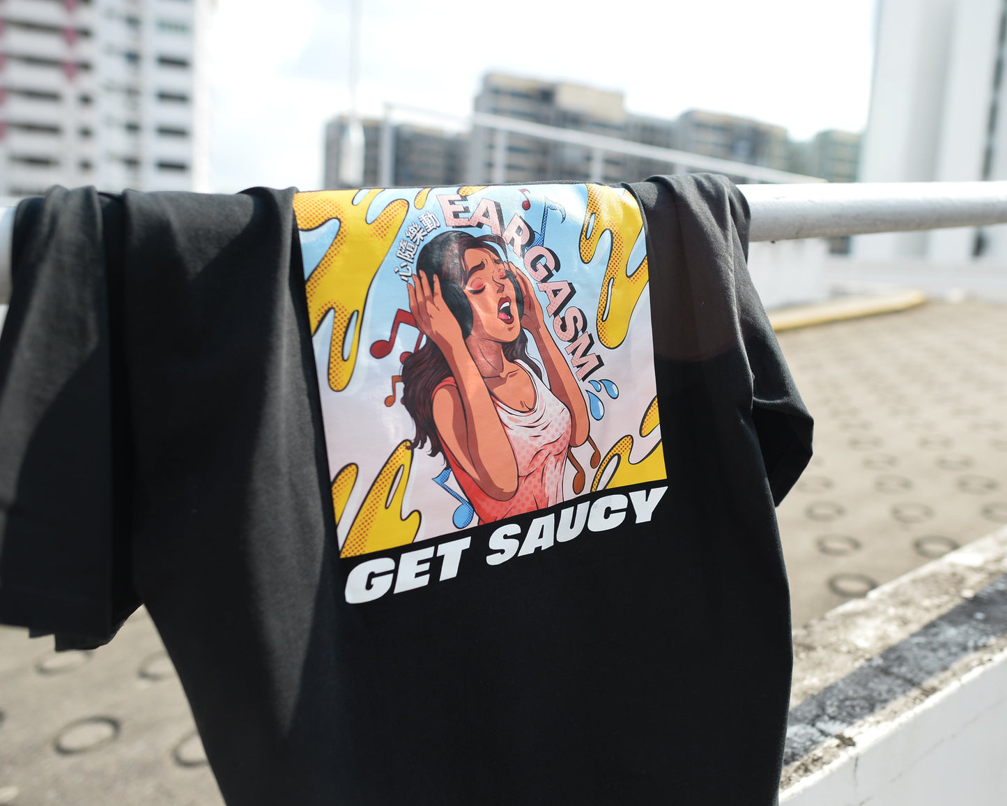 Crew Neck Eargasm Printed T-shirt